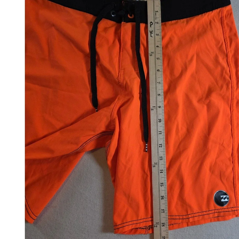 Billabong Platinum X PX3 Men 34 Bright Orange Performance Stretch Board Shorts